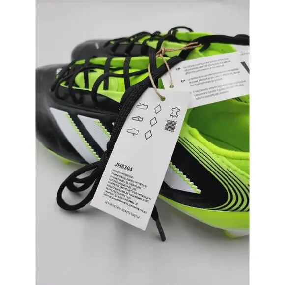 Size 10 Mens Adidas Copa Pure III Elite FG Core Black Green Soccer Cleats JH6304 - Picture 6 of 6